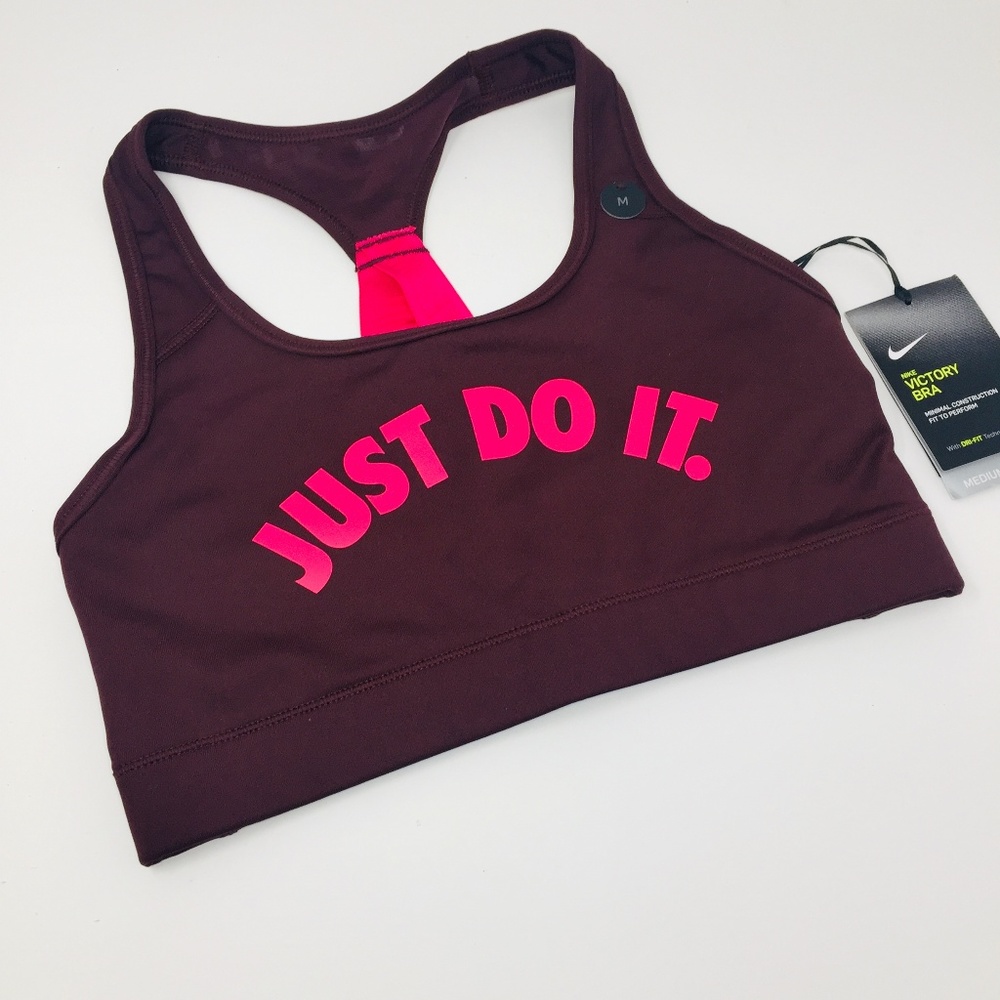 NWT NIKE Just do it Victory Dri-Fit Sports Bra Med